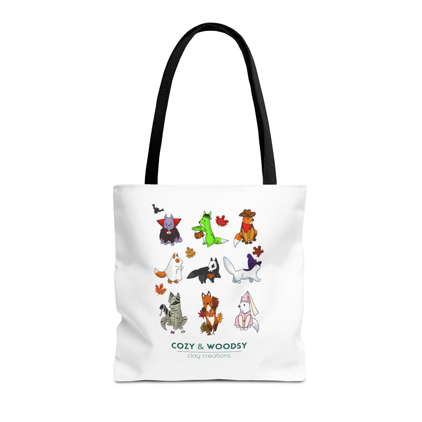 Cozy Halloween Foxes Tote Bag – Perfect for Animal Lovers, Eco-Friendly, Shopping, Gifts, Fall Decor, Everyday Use