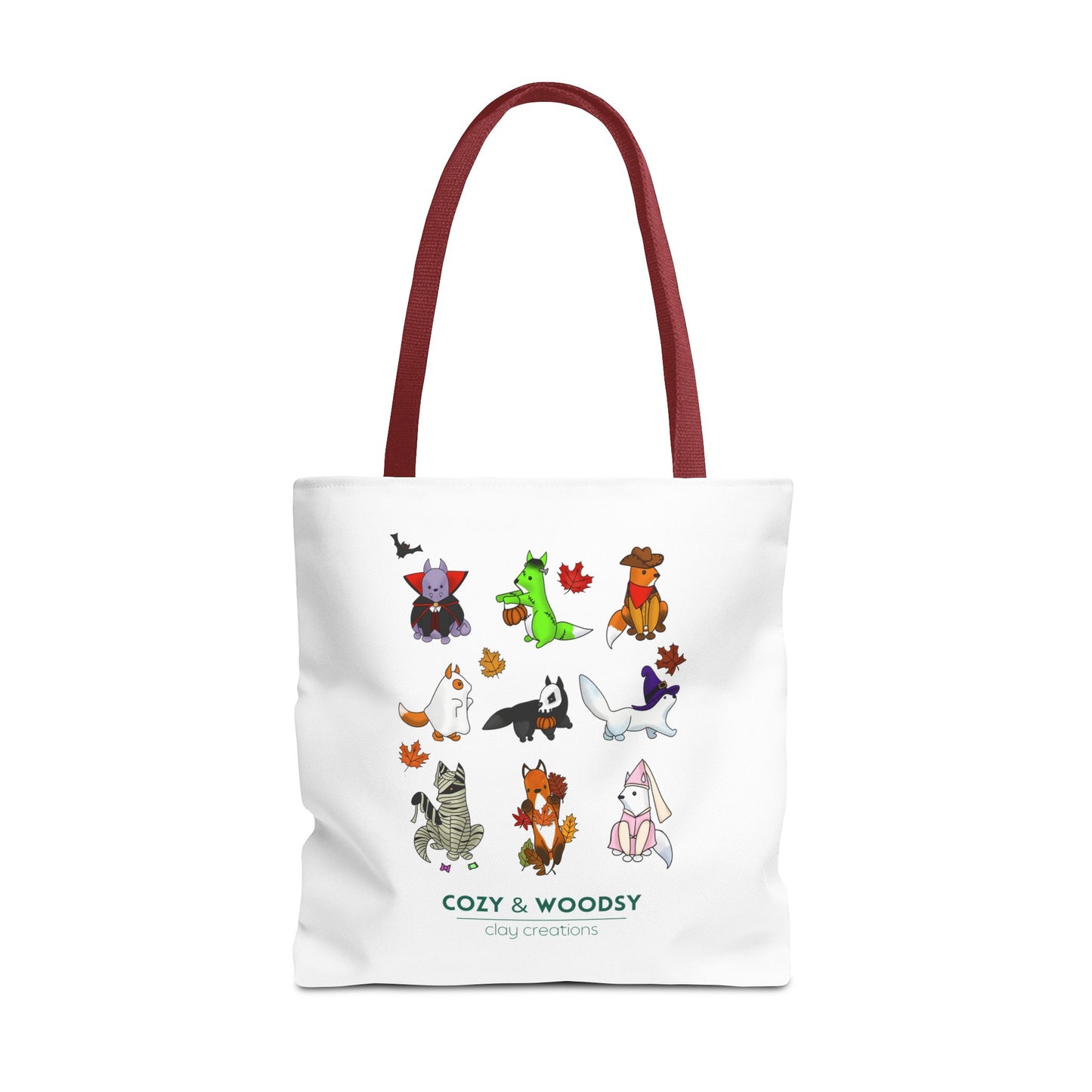 Cozy Halloween Foxes Tote Bag – Perfect for Animal Lovers, Eco-Friendly, Shopping, Gifts, Fall Decor, Everyday Use