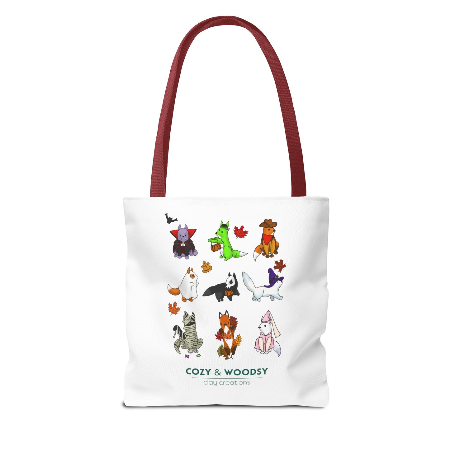 Cozy Halloween Foxes Tote Bag – Perfect for Animal Lovers, Eco-Friendly, Shopping, Gifts, Fall Decor, Everyday Use