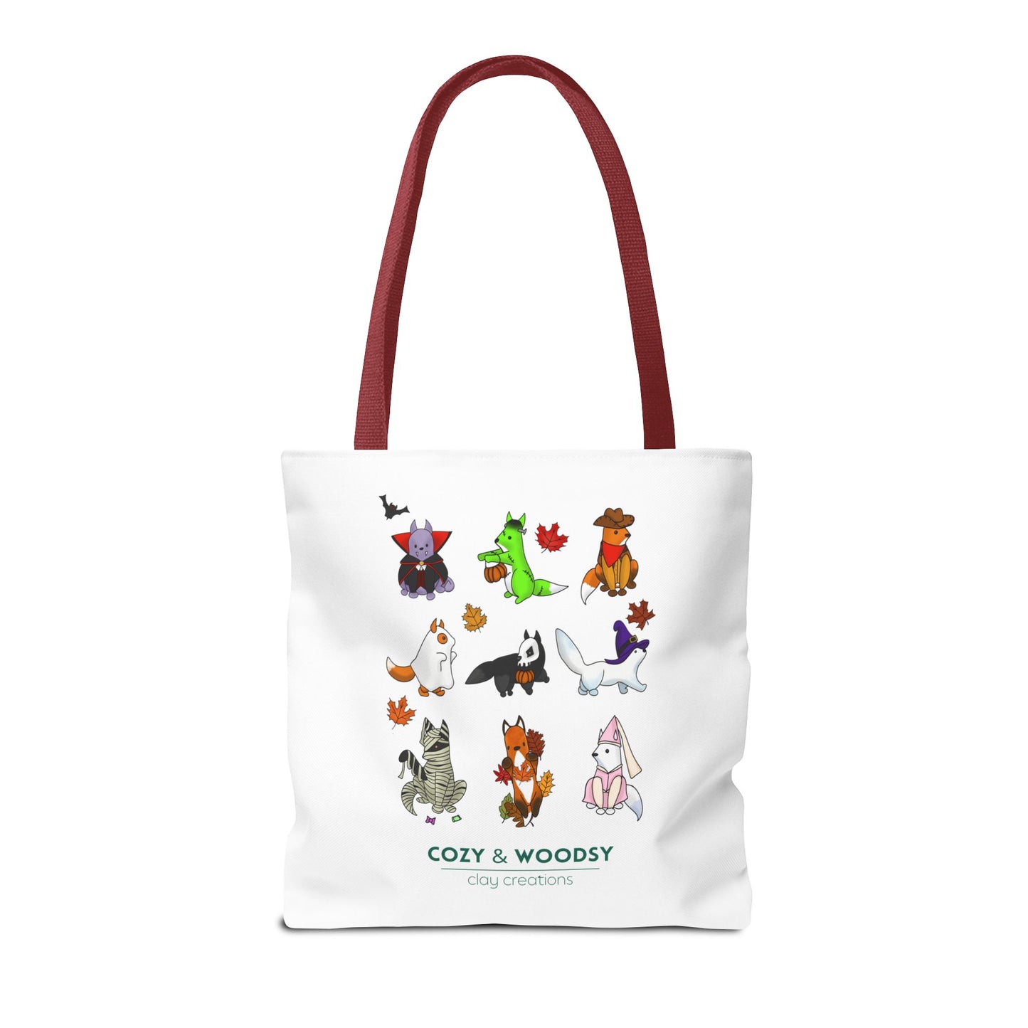 Cozy Halloween Foxes Tote Bag – Perfect for Animal Lovers, Eco-Friendly, Shopping, Gifts, Fall Decor, Everyday Use