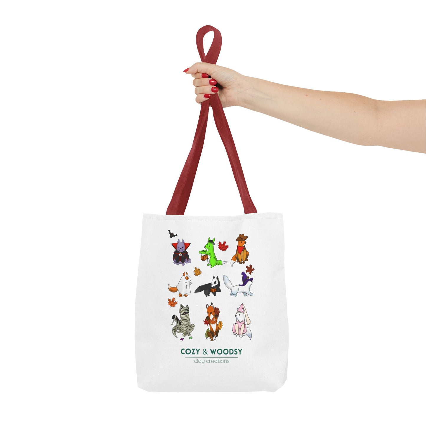 Cozy Halloween Foxes Tote Bag – Perfect for Animal Lovers, Eco-Friendly, Shopping, Gifts, Fall Decor, Everyday Use
