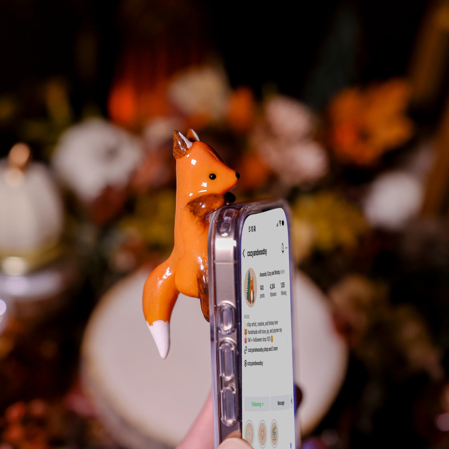 Cuddle Fox | Lil Woodsie Worry Stone and Phone Hipper