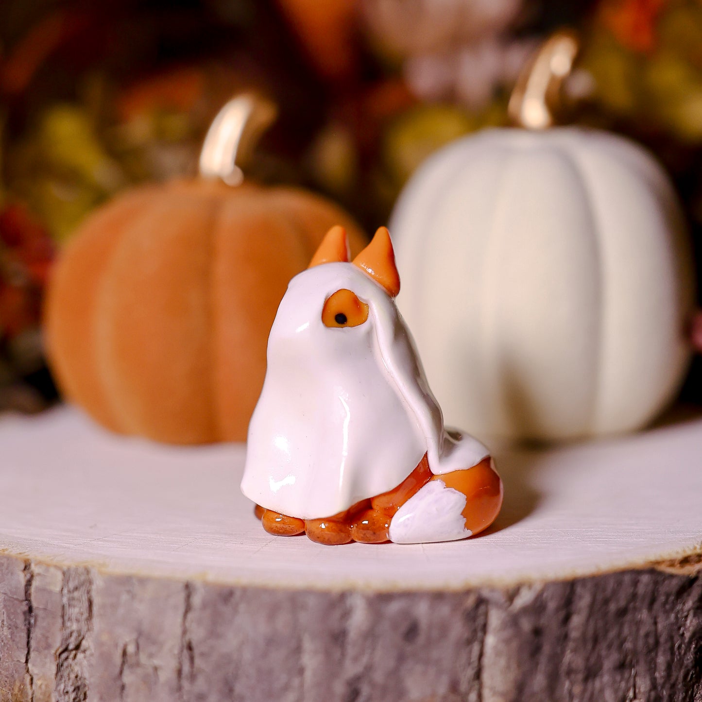 Cozy Ghosty Fox | Lil Woodsie Halloween Desk Friend