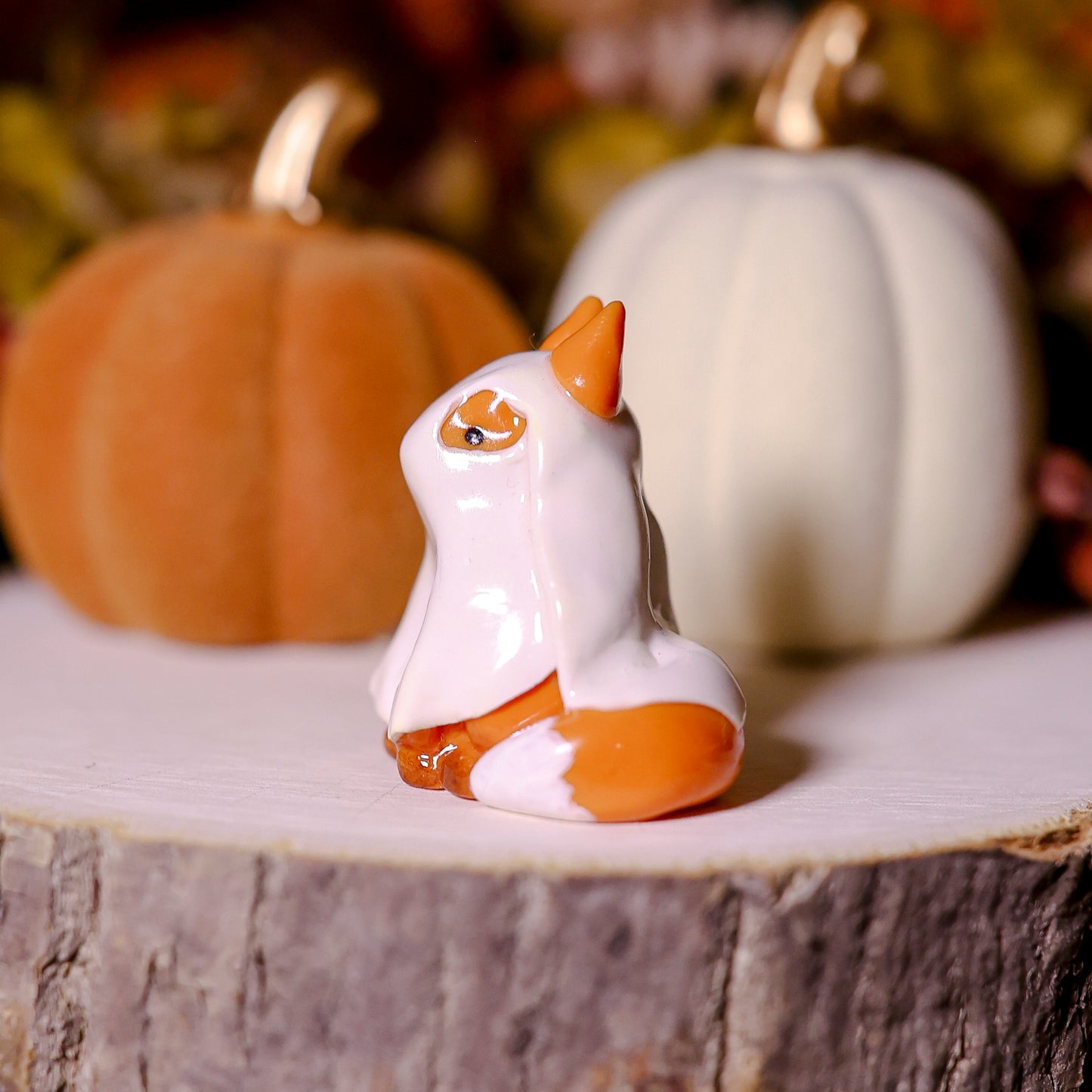 Cozy Ghosty Fox | Lil Woodsie Halloween Desk Friend
