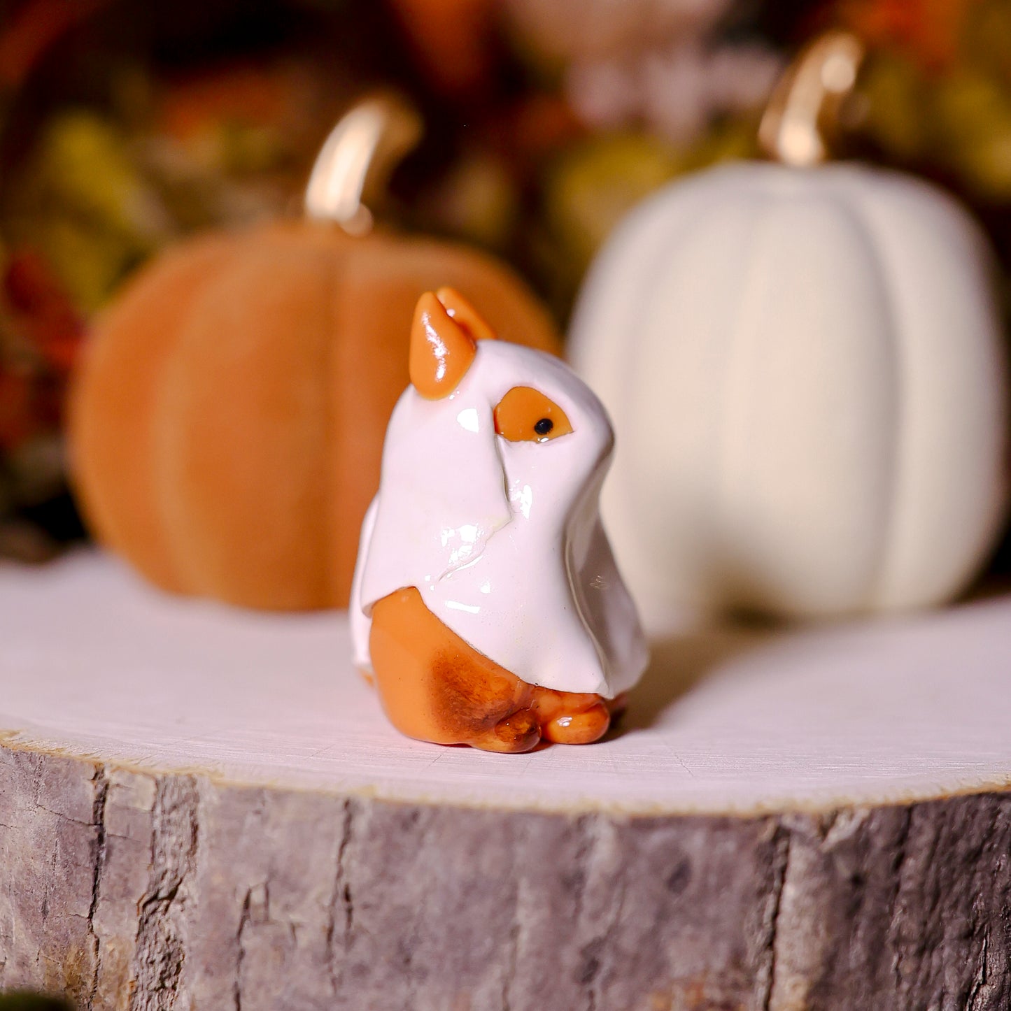 Cozy Ghosty Fox | Lil Woodsie Halloween Desk Friend