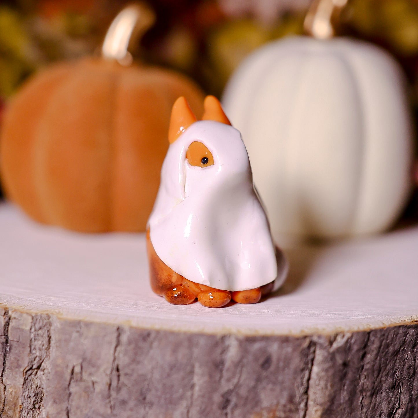 Cozy Ghosty Fox | Lil Woodsie Halloween Desk Friend