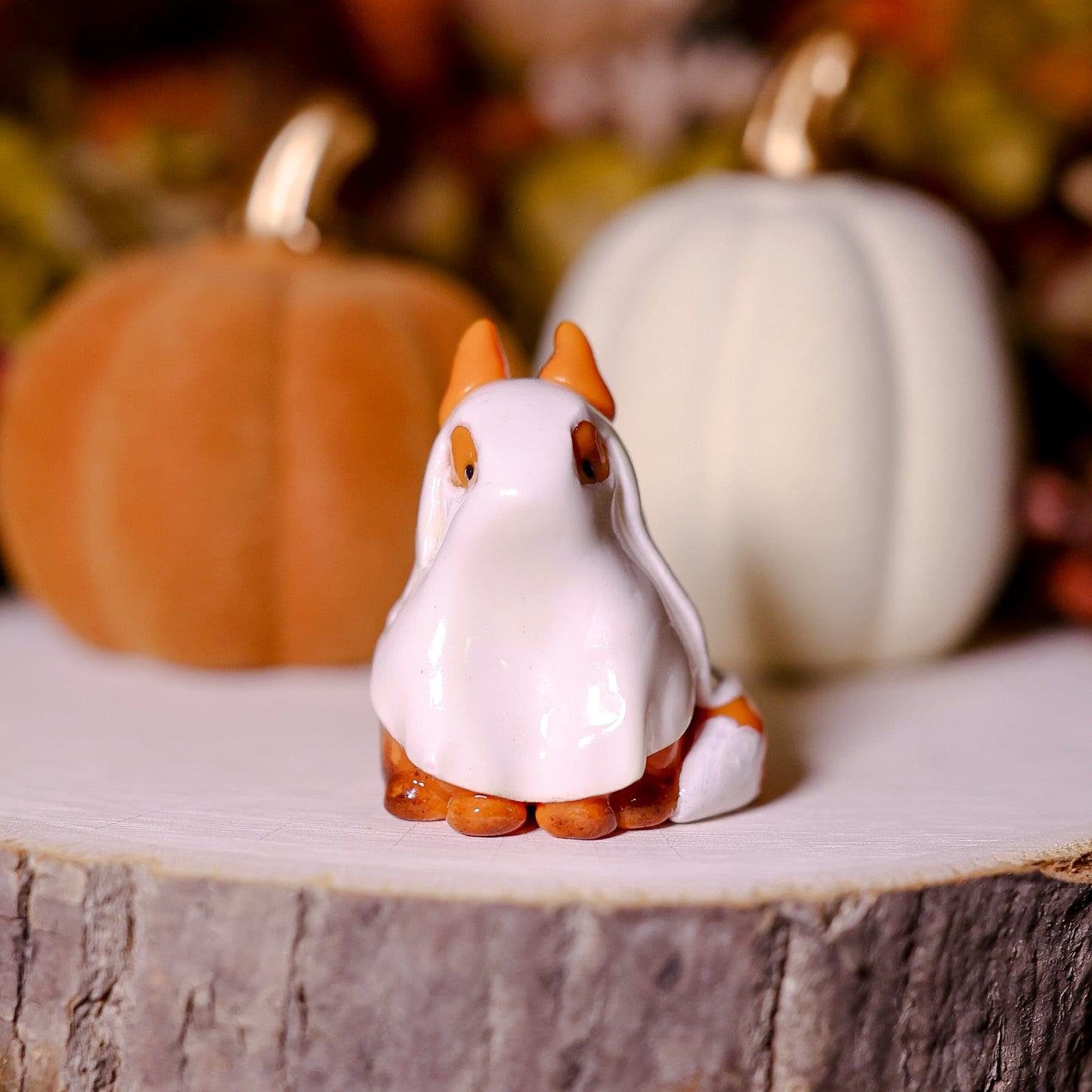 Cozy Ghosty Fox | Lil Woodsie Halloween Desk Friend