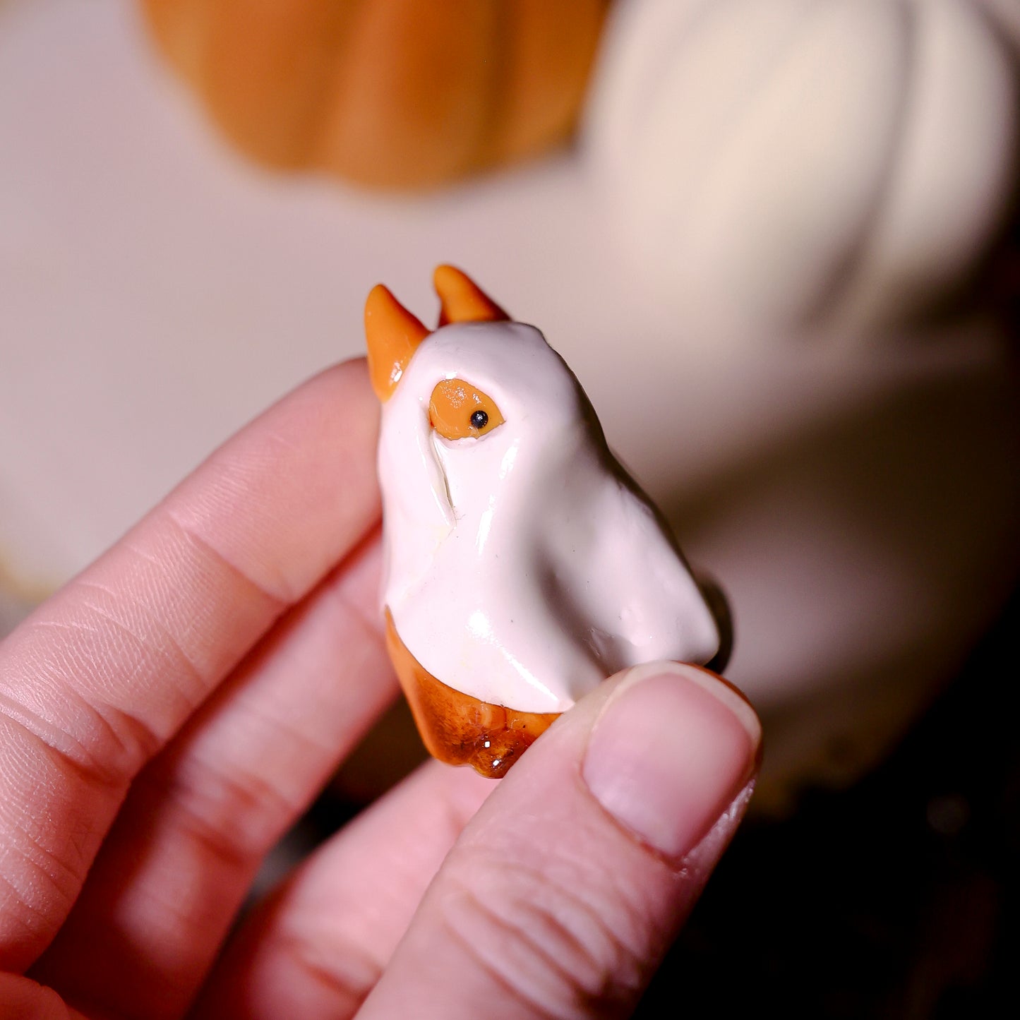 Cozy Ghosty Fox | Lil Woodsie Halloween Desk Friend