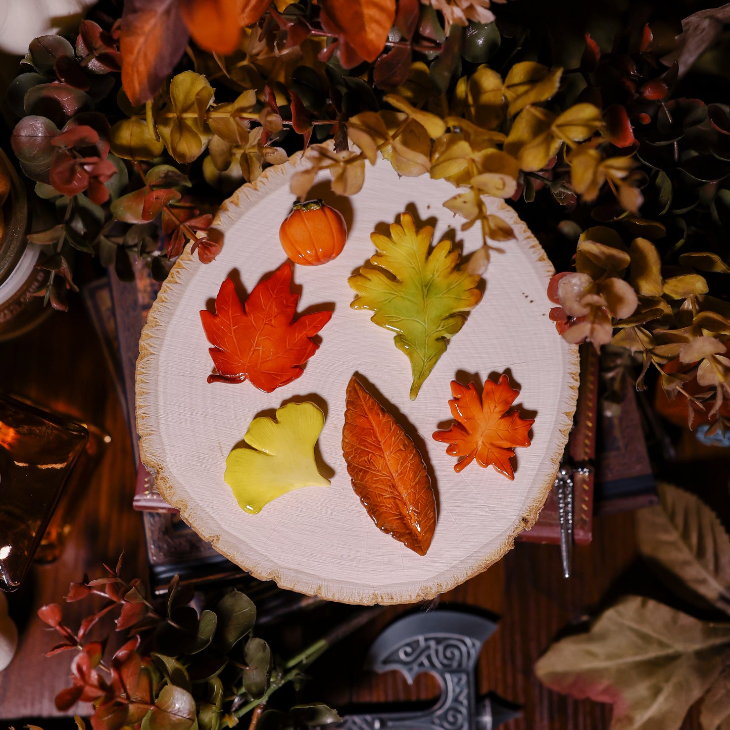 Fall Leaves and Pumpkin Magnets | Magnets