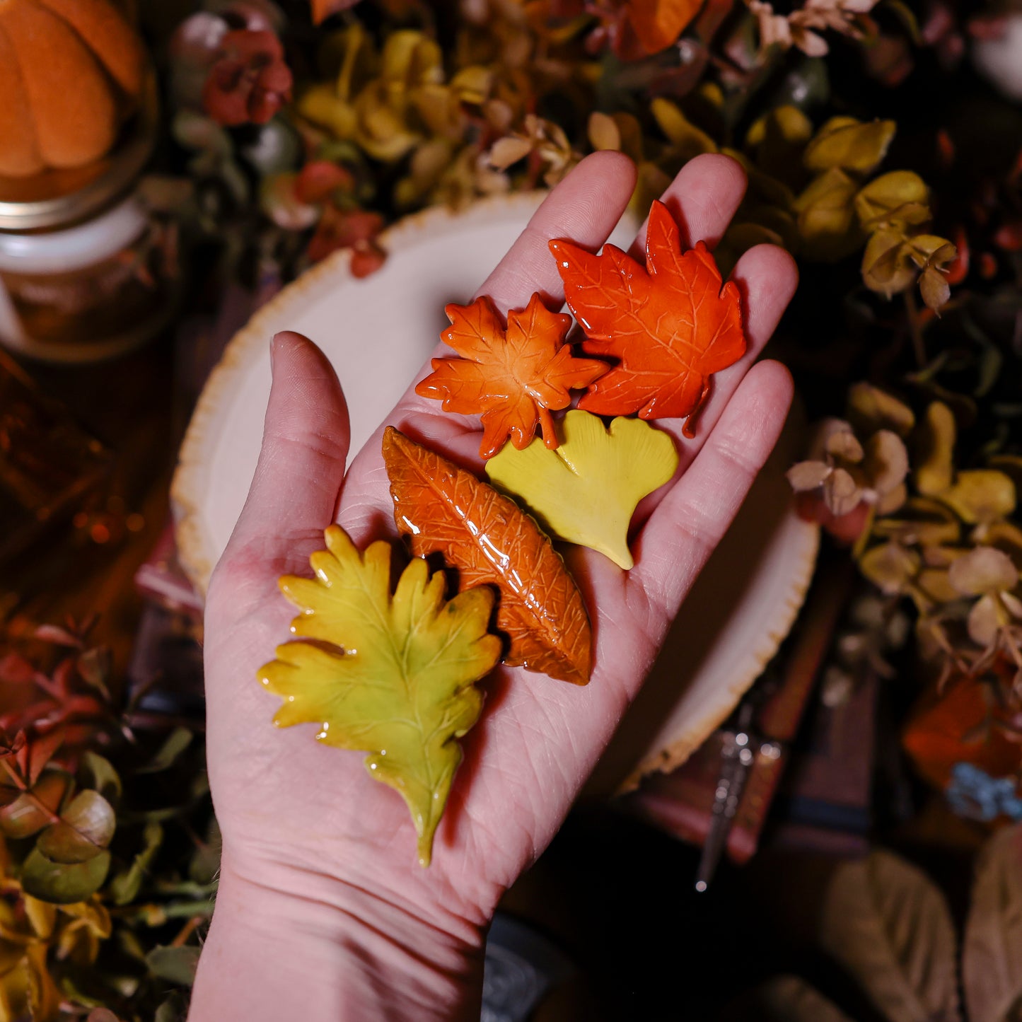 Fall Leaves and Pumpkin Magnets | Magnets