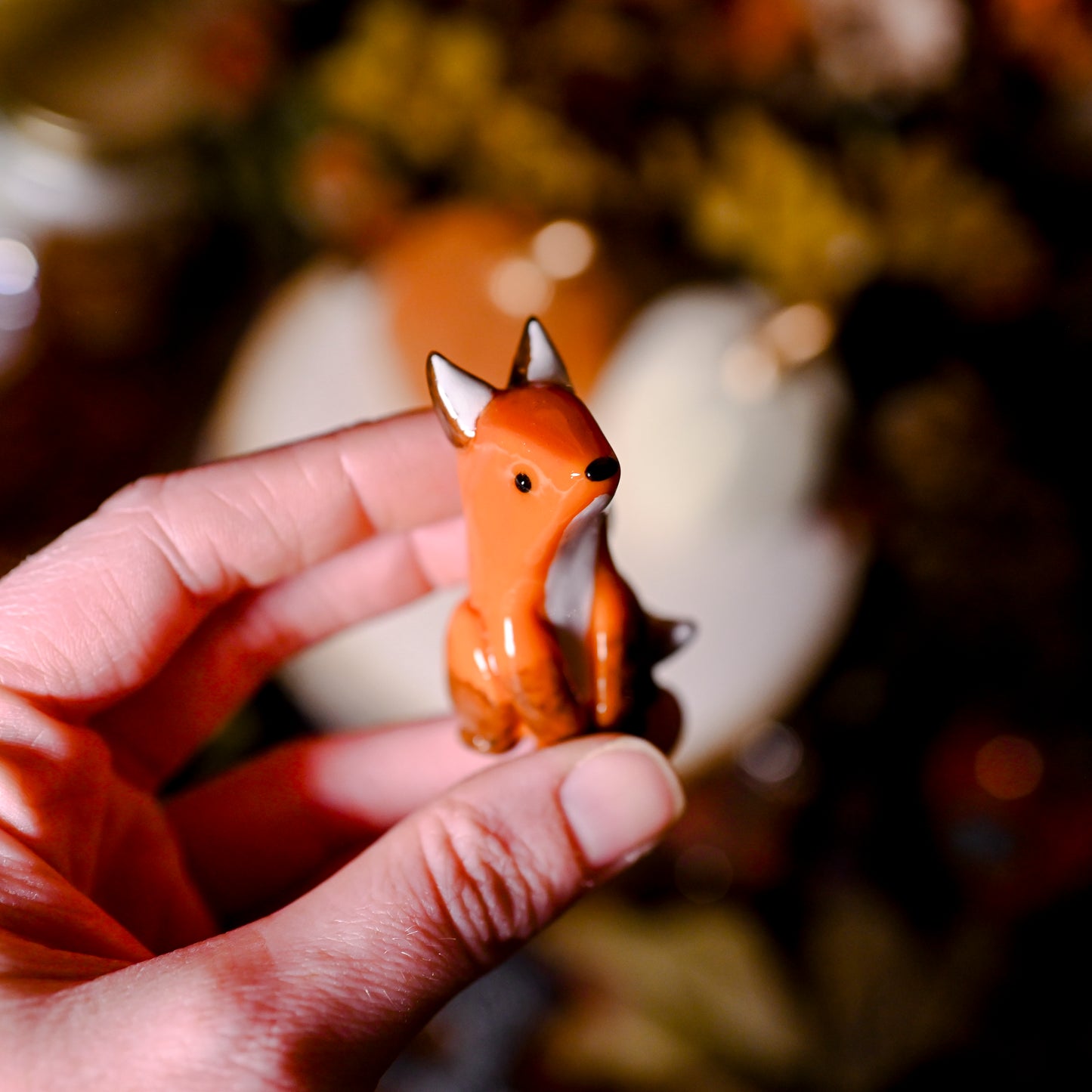Orange Ring Fox | Lil Woodsie Crown Ring Holder