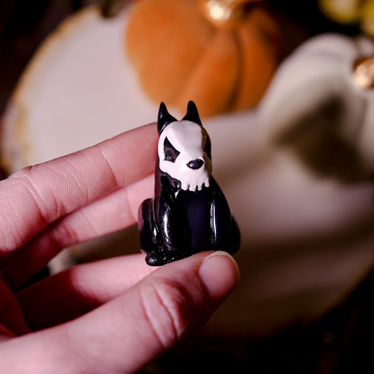 Cozy Skully Fox | Lil Woodsie Halloween Desk Friend