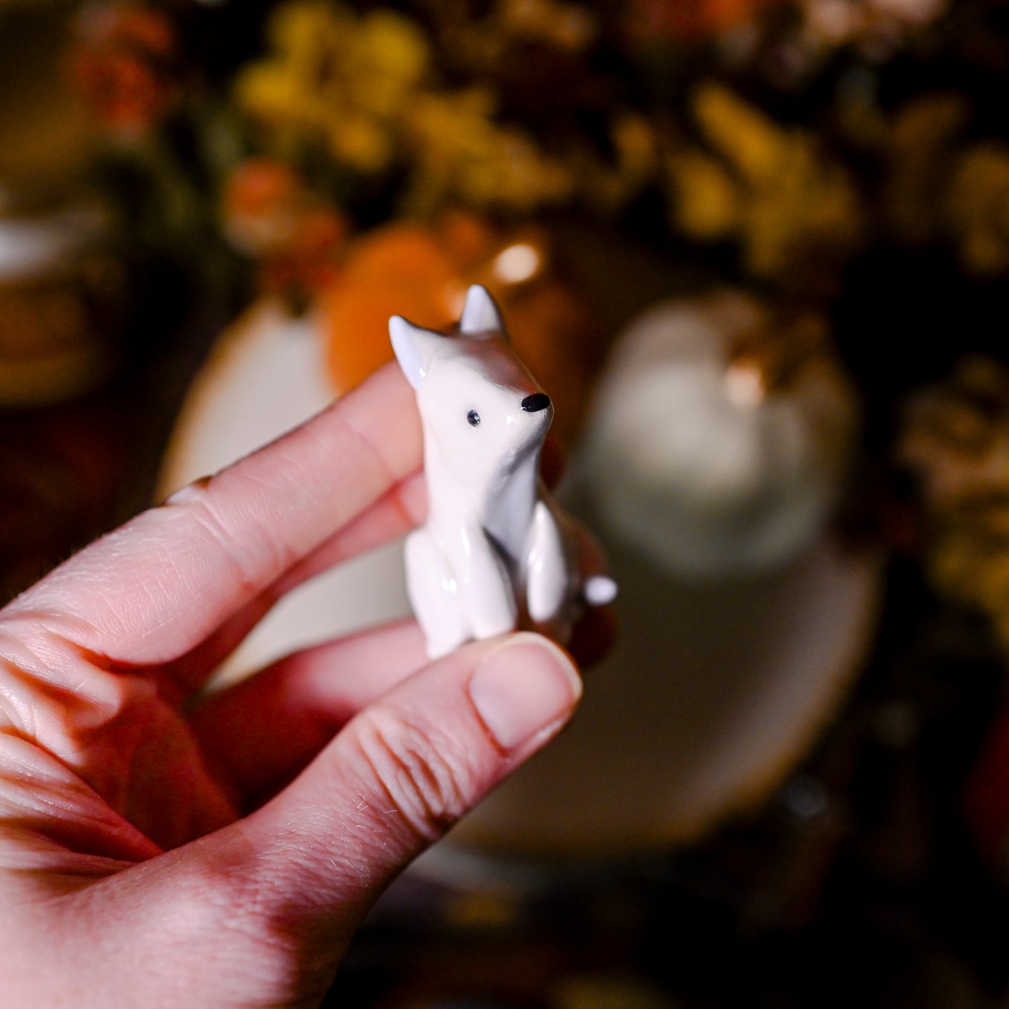 Arctic Ring Fox | Lil Woodsie Crown Ring Holder