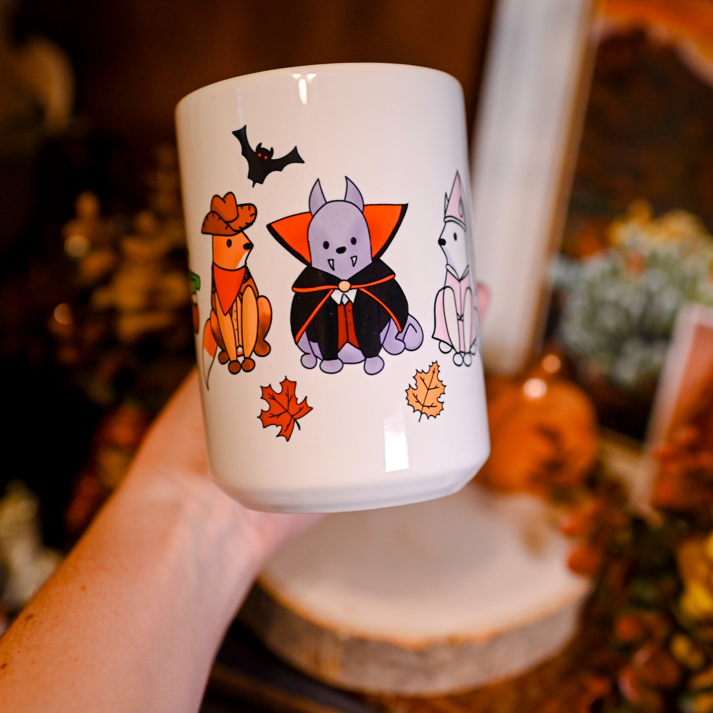 Cozy Halloween Foxes Mug 15oz