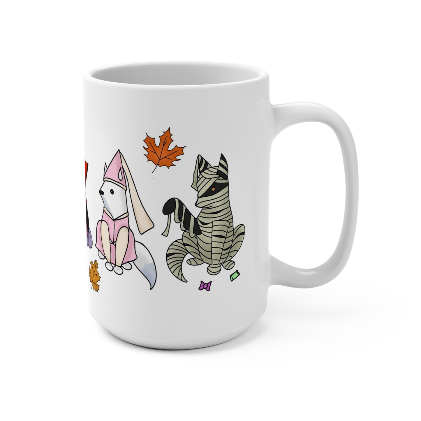 Cozy Halloween Foxes Mug 15oz