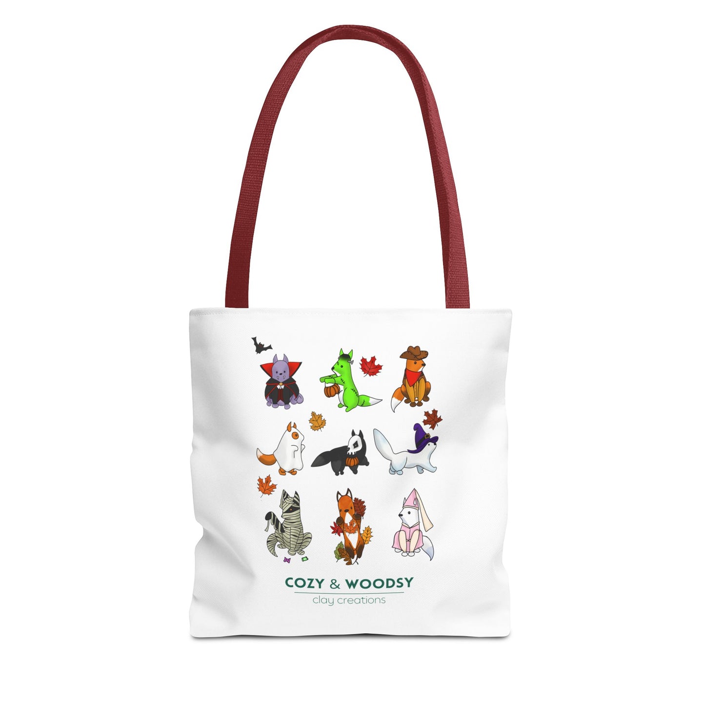 Cozy Halloween Foxes Tote Bag – Perfect for Animal Lovers, Eco-Friendly, Shopping, Gifts, Fall Decor, Everyday Use