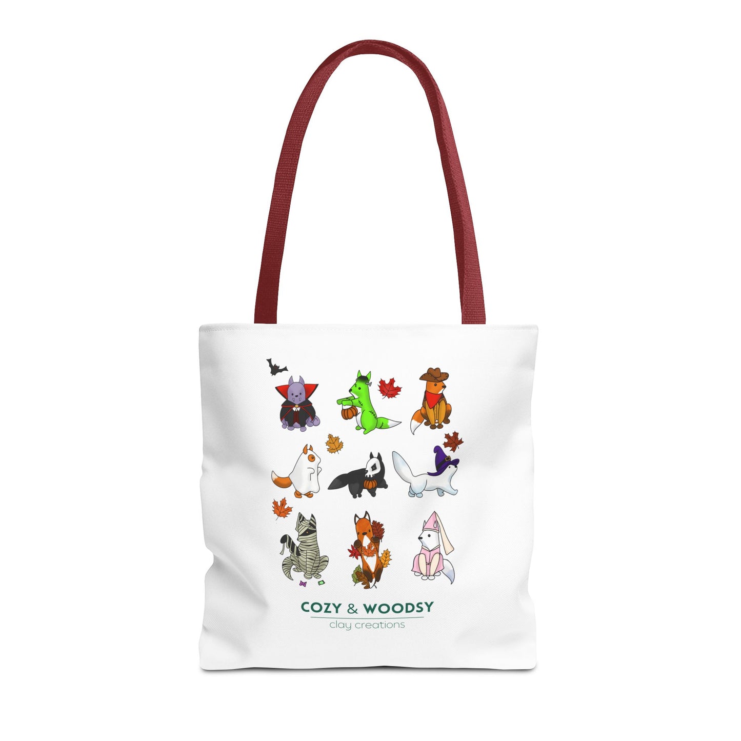Cozy Halloween Foxes Tote Bag – Perfect for Animal Lovers, Eco-Friendly, Shopping, Gifts, Fall Decor, Everyday Use