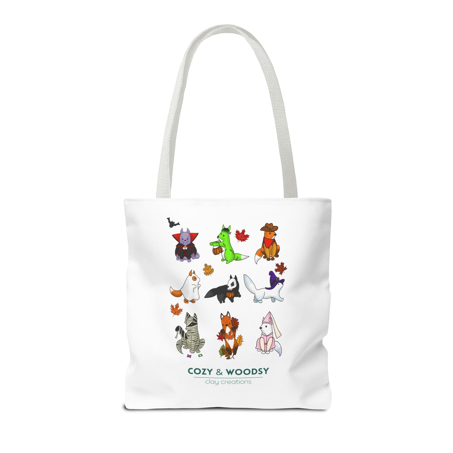 Cozy Halloween Foxes Tote Bag – Perfect for Animal Lovers, Eco-Friendly, Shopping, Gifts, Fall Decor, Everyday Use