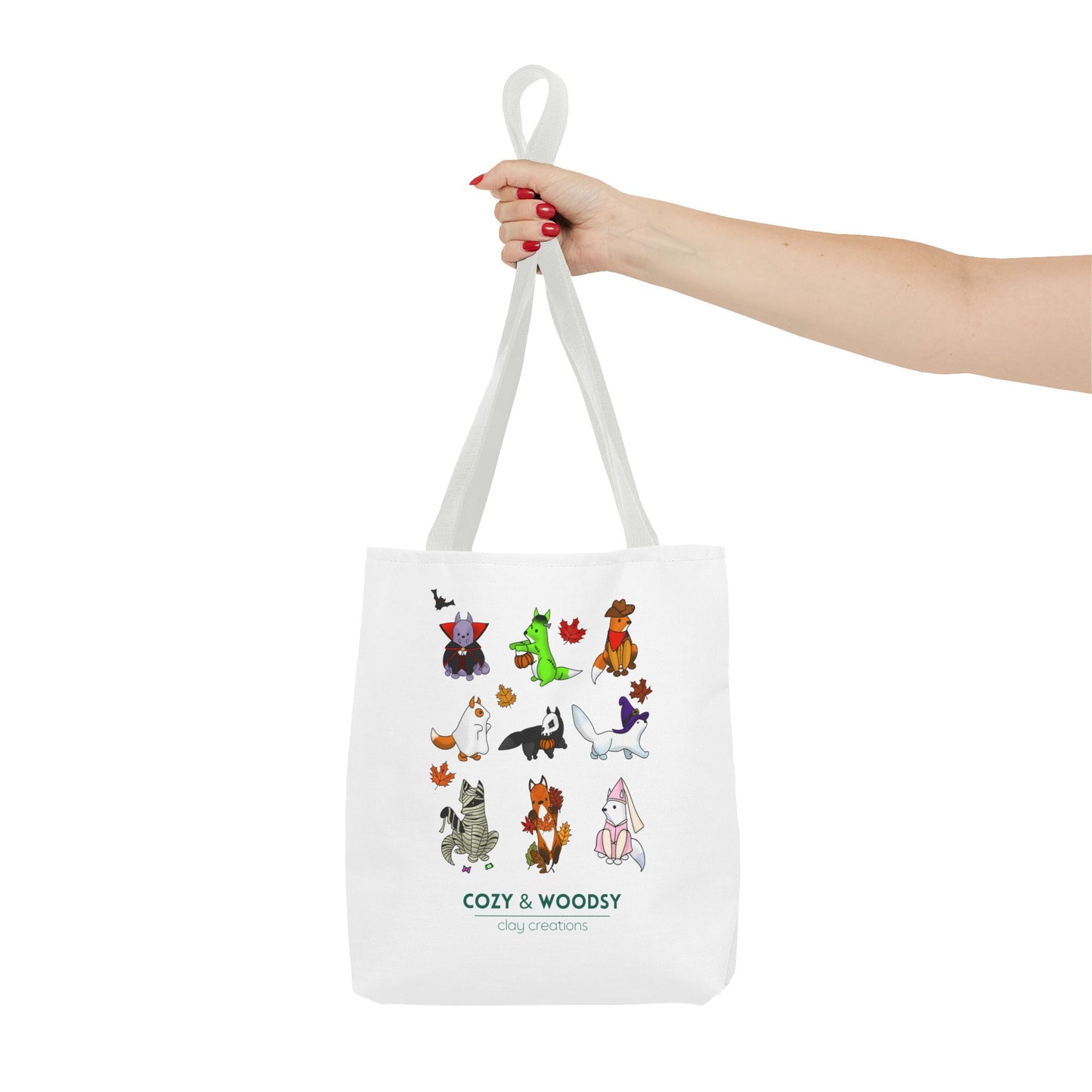 Cozy Halloween Foxes Tote Bag – Perfect for Animal Lovers, Eco-Friendly, Shopping, Gifts, Fall Decor, Everyday Use