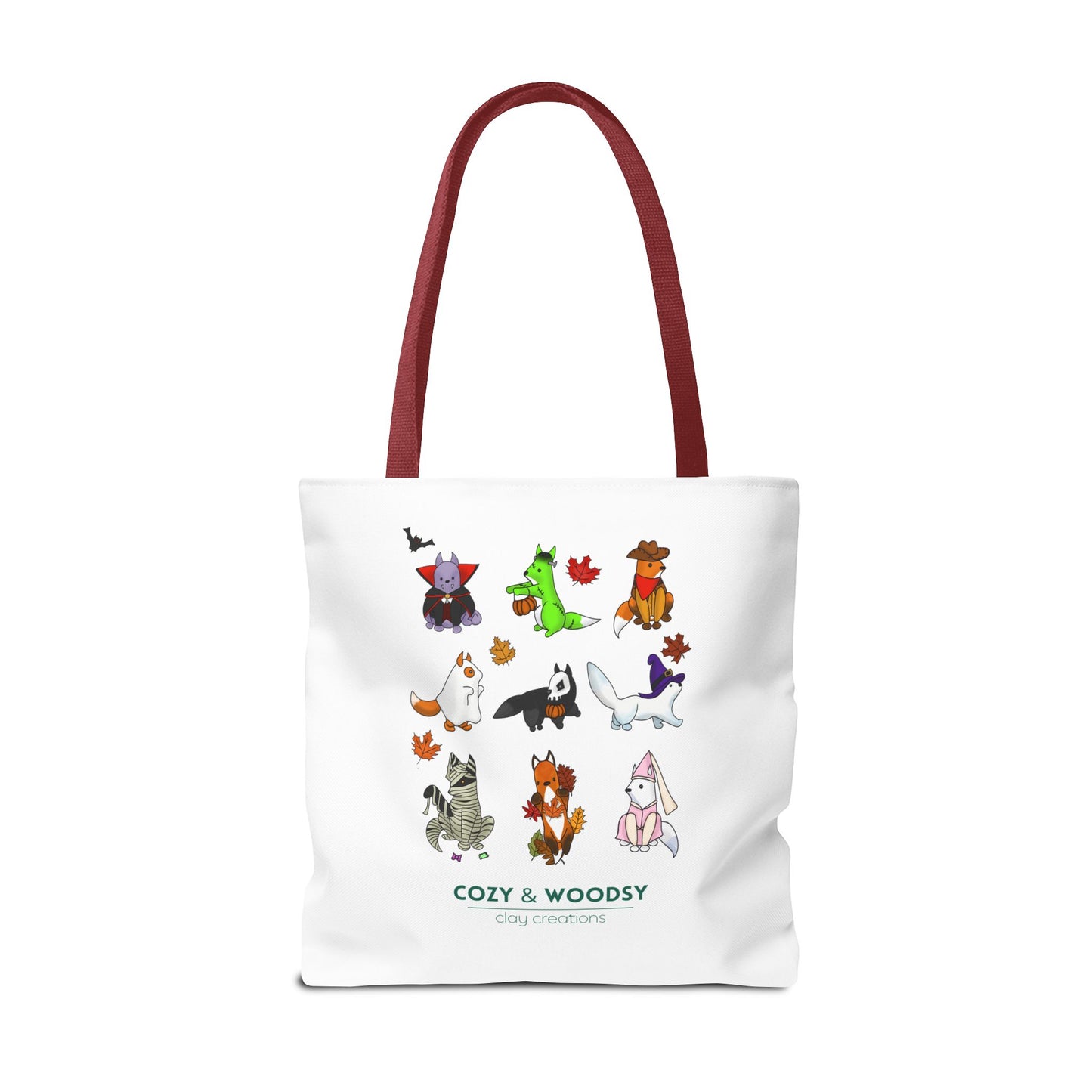 Cozy Halloween Foxes Tote Bag – Perfect for Animal Lovers, Eco-Friendly, Shopping, Gifts, Fall Decor, Everyday Use