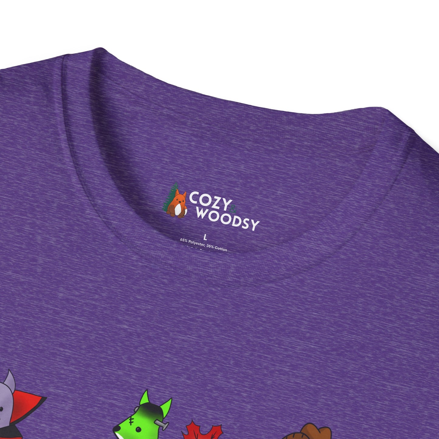 Cozy Halloween Foxes | Unisex Softstyle T-Shirt
