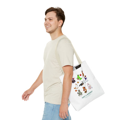 Cozy Halloween Foxes Tote Bag – Perfect for Animal Lovers, Eco-Friendly, Shopping, Gifts, Fall Decor, Everyday Use
