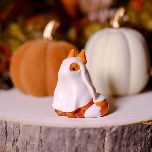 Cozy Ghosty Fox | Lil Woodsie Halloween Desk Friend