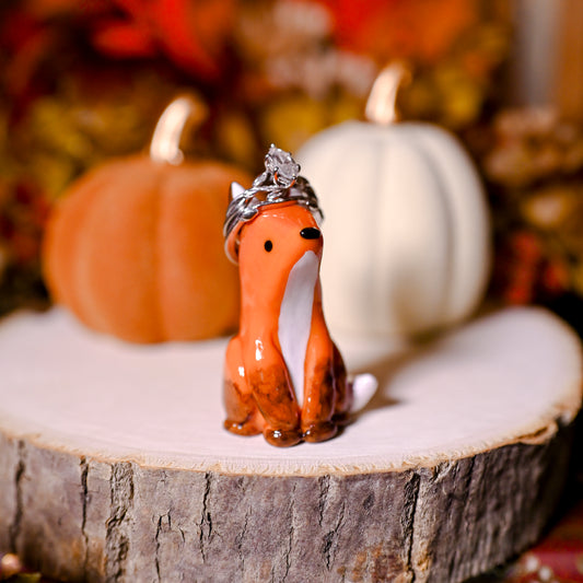Orange Ring Fox | Lil Woodsie Crown Ring Holder