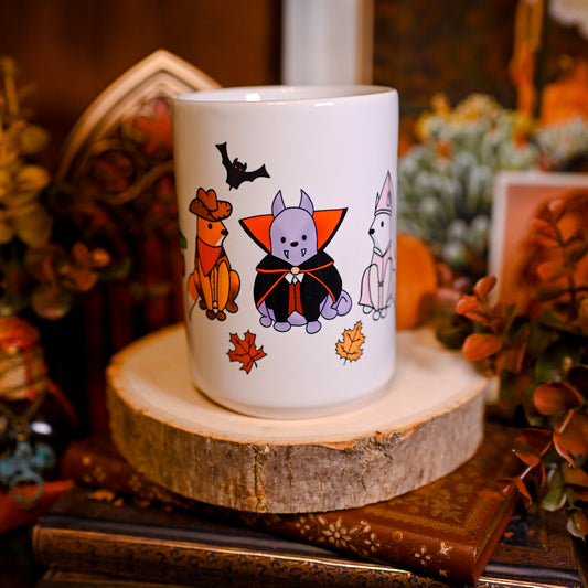 Cozy Halloween Foxes Mug 15oz
