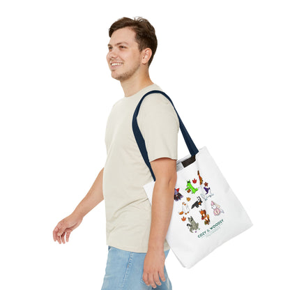 Cozy Halloween Foxes Tote Bag – Perfect for Animal Lovers, Eco-Friendly, Shopping, Gifts, Fall Decor, Everyday Use