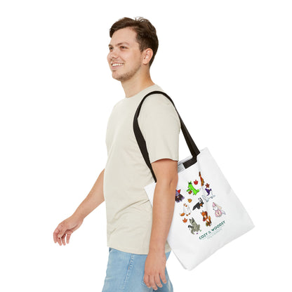 Cozy Halloween Foxes Tote Bag – Perfect for Animal Lovers, Eco-Friendly, Shopping, Gifts, Fall Decor, Everyday Use