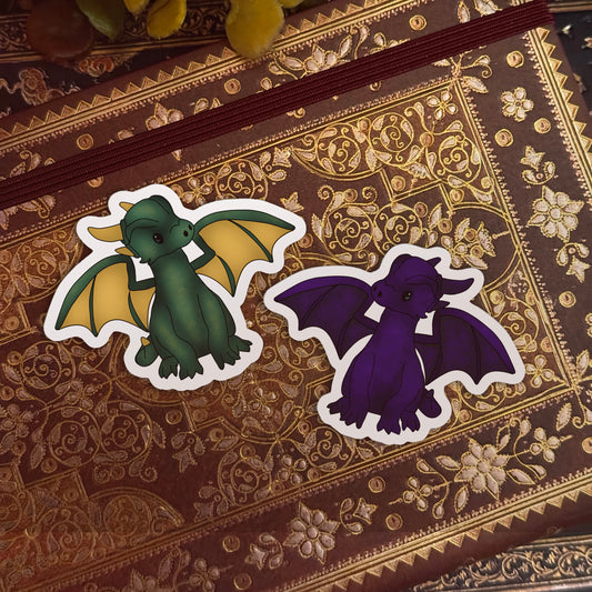 Shining Green & Violet Storm Sticker Set | Dragon Collection